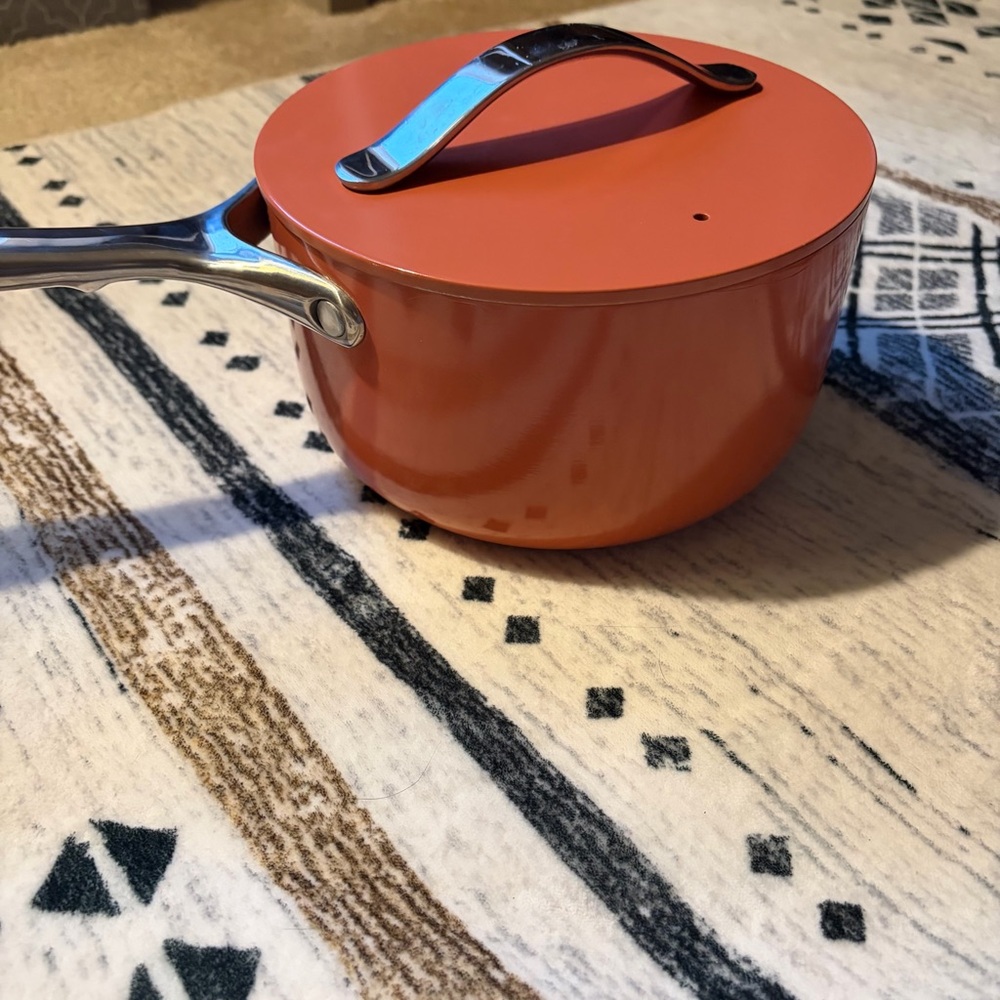 Caraway 3QT Sauce Pan Non Stick Ceramic with Lid - Picture 7 of 7